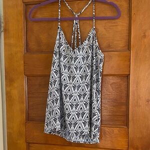 Abercrombie & Fitch Black and White Geometric Tank Top
